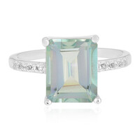 Bague en argent et Quartz lac de montagne