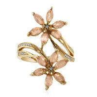 Bague en argent et Quartz rose