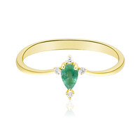Bague en or et Emeraude de Zambie AAA (CIRARI)