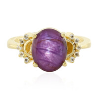 Bague en argent et Rubis étoilé de Channapatna