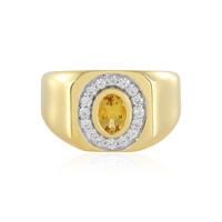 Bague en argent et Béryl jaune