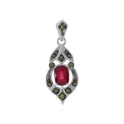 Pendentif en argent et Rubis de Madagascar