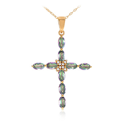 Collier en argent et Quartz mystique