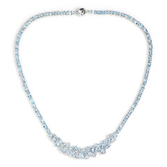 Collier en argent et Topaze bleu ciel