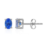 Boucles d'oreilles en argent et Topaze Bleue Indigo