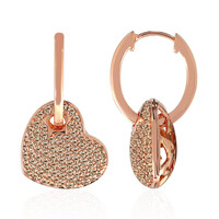 Boucles d'oreilles en or et Diamant rose de France SI1 d'Argyle 