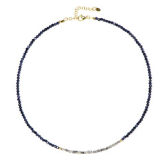 Collier en argent et Saphir bleu