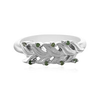 Bague en argent et Diamant vert