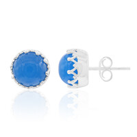 Boucles d'oreilles en argent et Jade bleu
