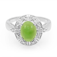 Bague en argent et Chrysoprase impériale