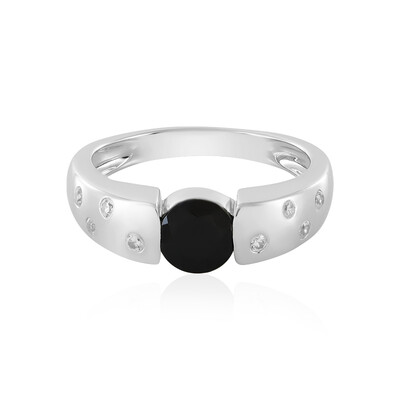 Bague en argent et Tourmaline noire