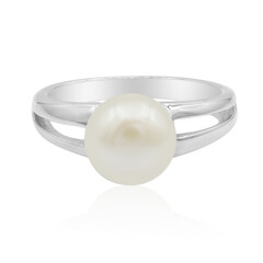 Bague en argent et Perle de culture d'eau douce (TPC)