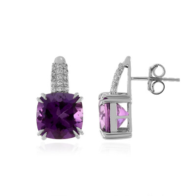 Boucles d'oreilles en argent et Améthyste du Maroc