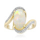 Bague en or et Opale blanche du Brésil