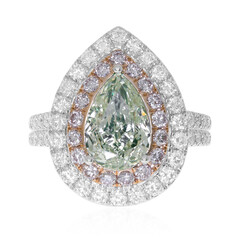 Bague en or et Diamant vert SI1 (CIRARI)