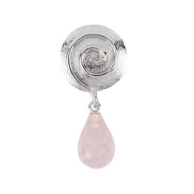 Pendentif en argent et Quartz rose