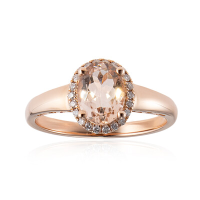 Bague en or et Morganite AAA