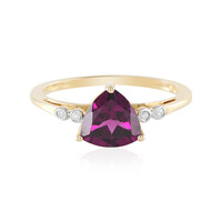 Bague en or et Grenat magenta