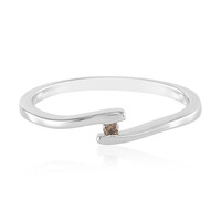 Bague en argent et Diamant champagne I3