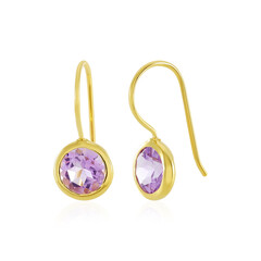 Boucles d'oreilles en argent et Améthyste Rose de France