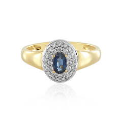 Bague en argent et Saphir bleu