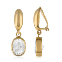 Clip d'oreille en argent et Topaze blanche