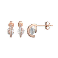 Boucles d'oreilles en argent et Topaze blanche (Adela Silber)