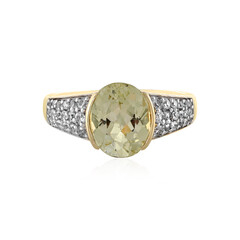 Bague en or et Kunzite jaune canari