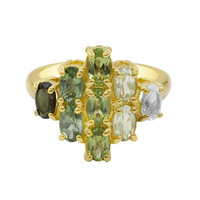 Bague en argent et Tourmaline verte