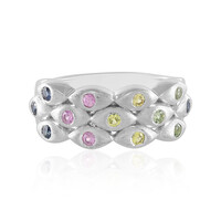 Bague en argent et Saphir bleu (de Melo)