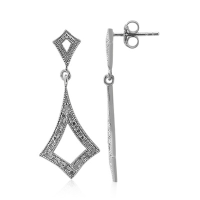 Boucles d'oreilles en argent et Diamant I2 (I)