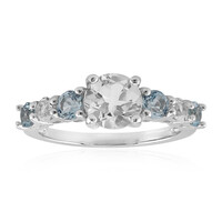 Bague en argent et Topaze blanche