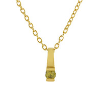 Collier en argent et Diamant jaune I4