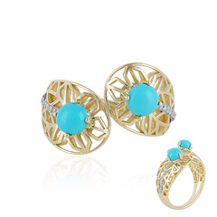Bague en or et Turquoise Sleeping Beauty (Ornaments by de Melo)