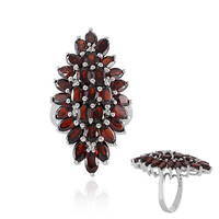 Bague en argent et Grenat du Mozambique