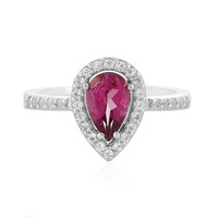 Bague en argent et Topaze rose