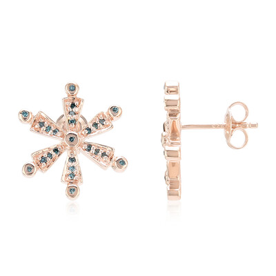 Boucles d'oreilles en argent et Diamant fantaisie