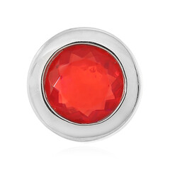 Pendentif en argent et Opale rouge d'Éthiopie