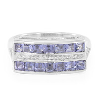 Bague en argent et Iolite de Ceylan