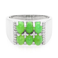 Bague pour homme en argent et Chrysoprase impériale