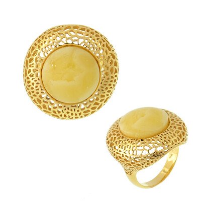 Bague en argent et Ambre baltique (dagen)