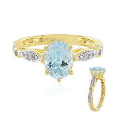 Bague en argent et Topaze bleu ciel