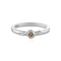 Bague en argent et Diamant champagne PK1