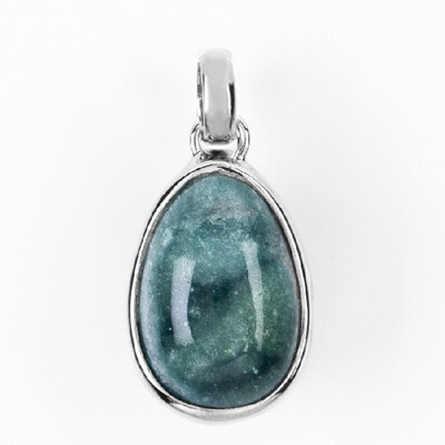 Pendentif en argent et Jaspe ocelot