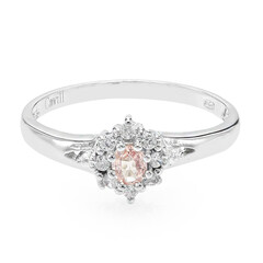 Bague en argent et Saphir Padparadscha