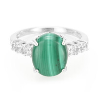 Bague en argent et Malachite