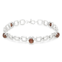 Bracelet en argent et Scapolite œil-de-chat