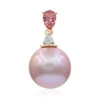 Pendentif en or et Perle Ming rose royal (TPC)