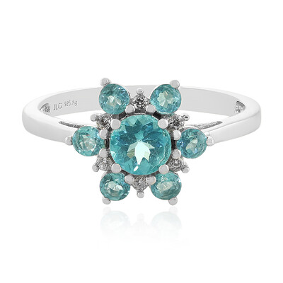 Bague en argent et Apatite bleue