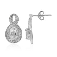 Boucles d'oreilles en argent et Topaze blanche